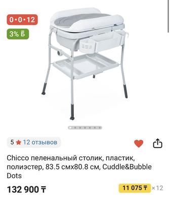 Пеленальный столик- ванночка 2в1