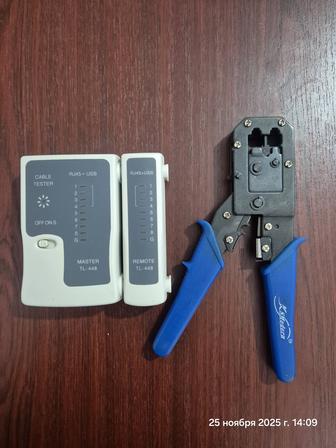 Обжимные клещи RJ45 и тестор кабелей