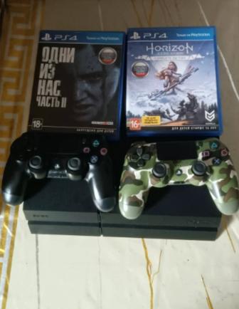 PS4 1TB ПРОШИТАЯ / 2 ориг джойстика / ИГРЫ ДИСКИ
