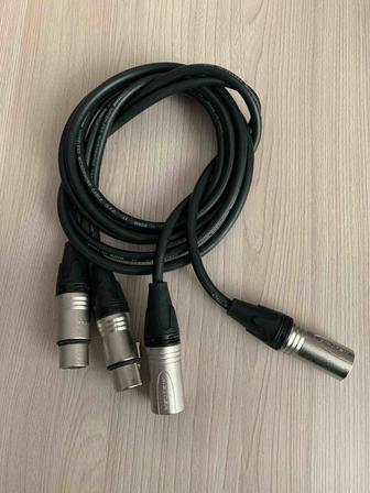 Профессиональный XLRXLR кабель 1.3 м с топовыми коннекторами Neutrik