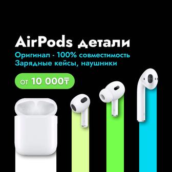Детали AirPods 1, 2, 3, 4, Pro / зарядный кейс, наушник, левый, правый
