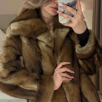 Шуба натуральная под Соболь