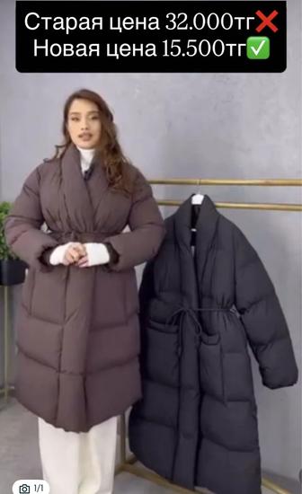 Пуховик черный новый