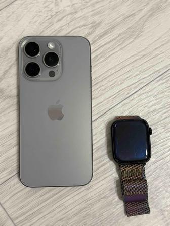 Продам 15 Pro 256 G, часы Apple Watch 8 серии