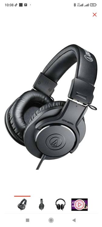 Наушники Audio-Technica ATH-M20x черный