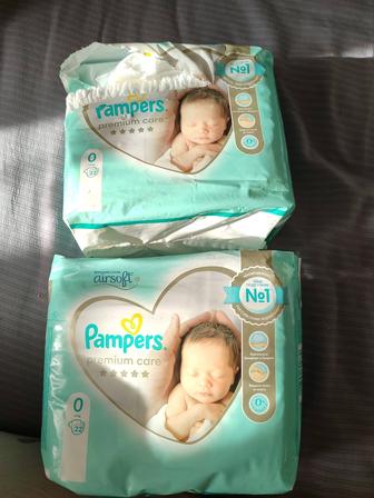 Продам Подгузники Pampers 0 ( до 3 кг) 2 упаковки