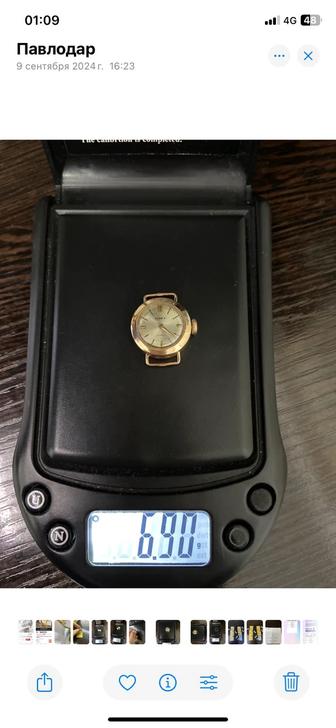 Продам часы золотые сов Чайка