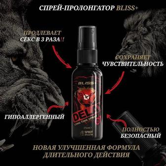 Долгоиграющий спрей-пролонгатор Bliss+ delay long time spray