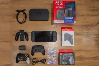 Nintendo Switch 2 с геймпадами и аккаунтом