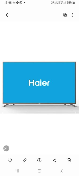 Смарт тв телевизор Haier в идеальном состоянии, диагональ 102 см, 40 дюймов