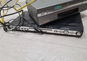 DVD-плеер и VHS видеокассетный рекордер, б/у, хорошие модели