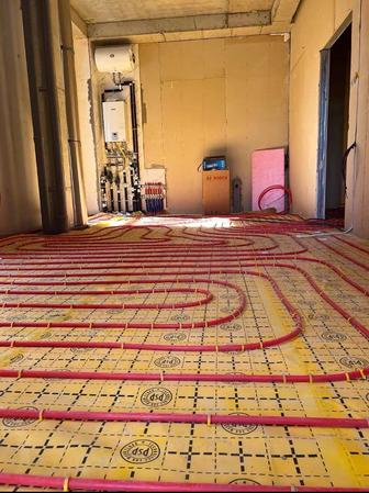 Тёплый пол метр кв сантехник отопление тоже будем делать Ленгер Шымкент