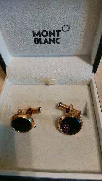 Продам запонки золотые Mont Blanc