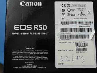 Срочно продам! Фотокамеру Canon EOS R50 Kit 18-
45mm f4.5-6.3 IS STM