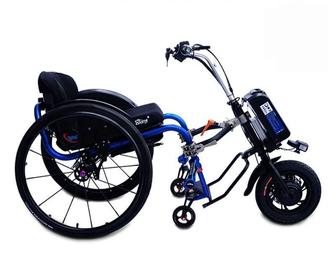 Электроприставка для инвалидной коляски.