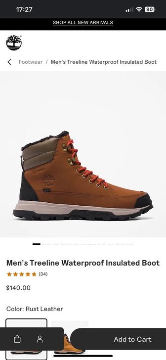 Мужские водонепроницаемые ботинки Timberland