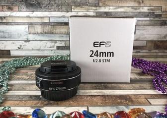 Объектив Canon EF-S 24mm f/2.8 STM. Блинчик. Как новый