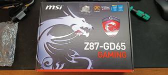 Продам материнскую плату MSI Z87-GD65 Gaming, Intel Xeon E3-1270, DDR3 16Gb