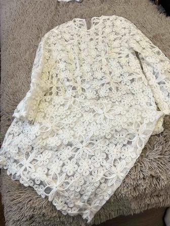 Эксклюзивное кружевное платье ручной работы (индпошив)