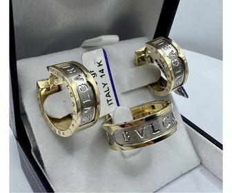 Золотые серьги Булгари Bulgari