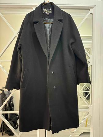 Женское черное пальто 48 (можно и на 46)