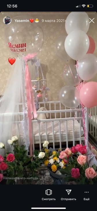 Продается кровать с балдахином с игрушкой с матрасом