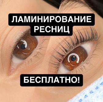 Ламинирование ресниц моделью