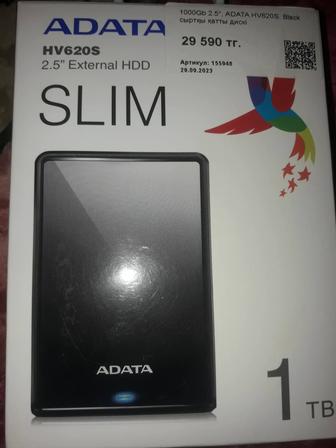 Продам внешний жёсткий диск 1 ТБ Adata