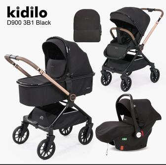 Коляска 3в1 Kidilo d900черная