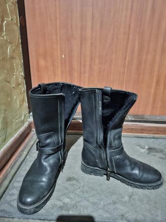 Сапоги женские зимние кожаные
