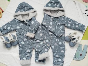 демисезонные комбинезоны для двойни