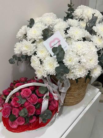 букеты живых цветов