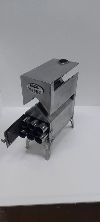 Печь дровяная - теплообменник газовый в палатку