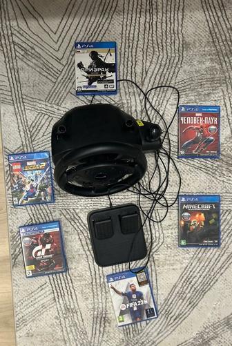 Руль для play station 4 и 6 игр к нему