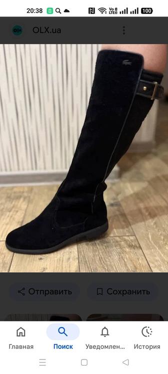 Демисезонные женские сапоги Lacoste. Раз. 35