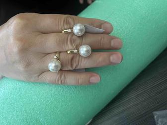 Красивый золотой набор с жемчугом!