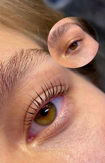 Ламинирование ресниц и ламинирование ресниц бровей .