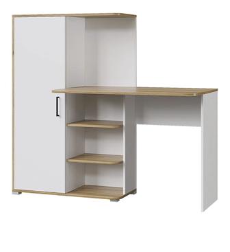 Стол письменный Euromebel Лайт, 59.6x142x128.2 см, белый, коричневый