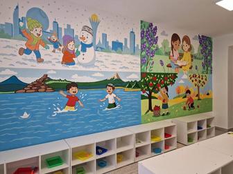 Роспись стен.Художник.Оформление стен школ, детских садов, ресторанов.Мурал