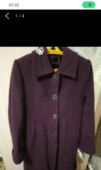 Пальто кашемир бордовый