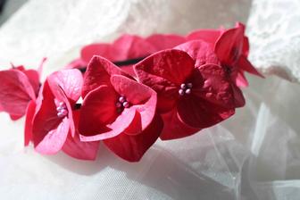 Ободок из гортензий