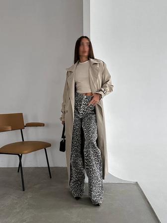 Джинсы леопард