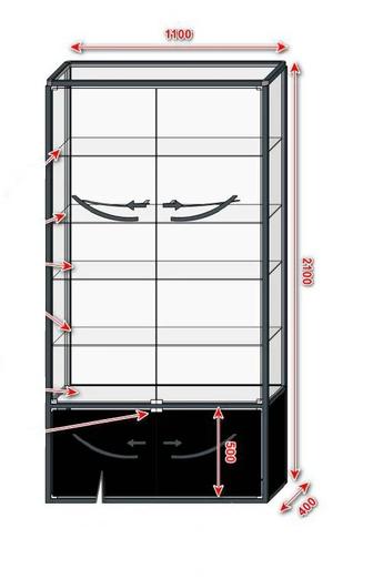 Витрина стеклянная