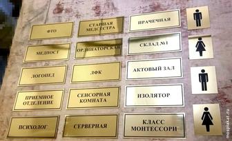 Таблички из пластика