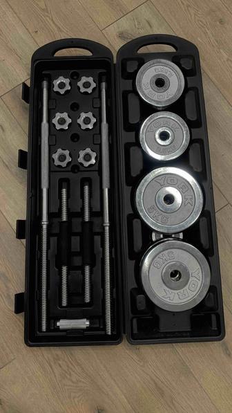 Набор гантелей York Fitness набор гантелей разборная 2 шт 50 кг 150 см