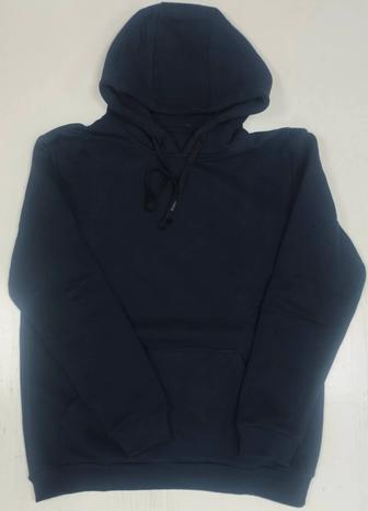 Худи темно-синие с начесом