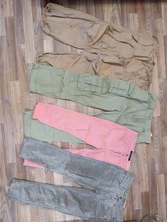 Брюки карго, штаны с накладными карманами, скинни размеры 44-46