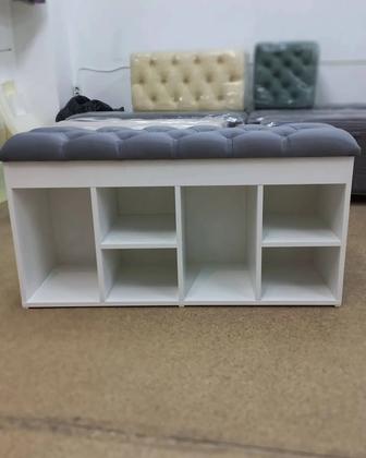 Прихожая пуфик. Обувница пуф. Банкетка лофт. Банкетка на ножках. Сундук пуф