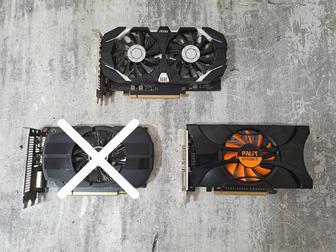 Продам видеокарты GTX 1050Ti 4Gb, GTX 1050 2 GB, GTX 550Ti 1 Gb