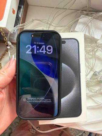 Айфон 15 про. С коробкой. Без проблем и без повреждений
